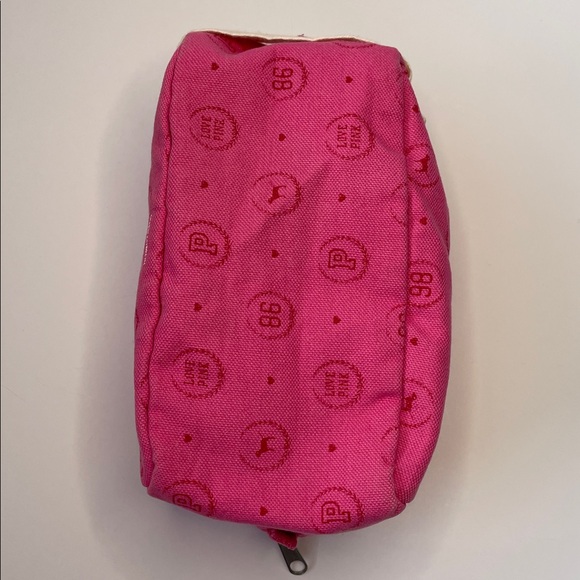 Vintage PINK Victoria's Secret Pink Crest Canvas Cosmetic Bag.  Y2K-era. - Picture 4 of 7